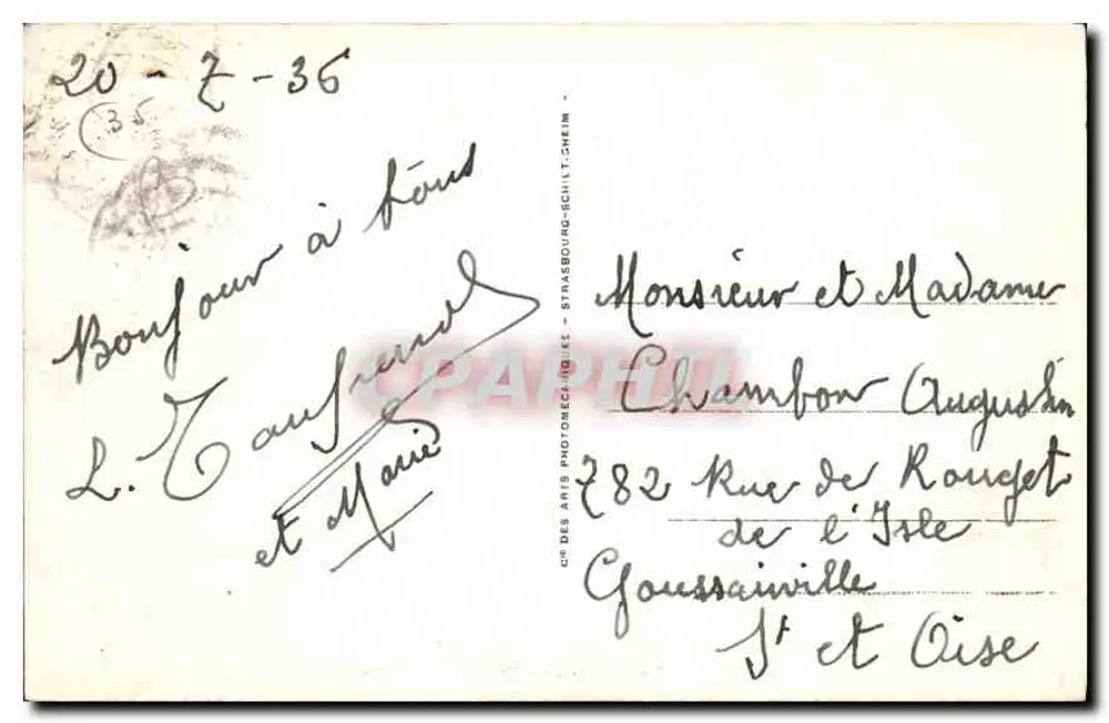 St-Malo - Die Stadt und die Mauern — Serie 3 — Verlag Cie des Arts Photorec. in Straßburg-Schilt - Rückseite