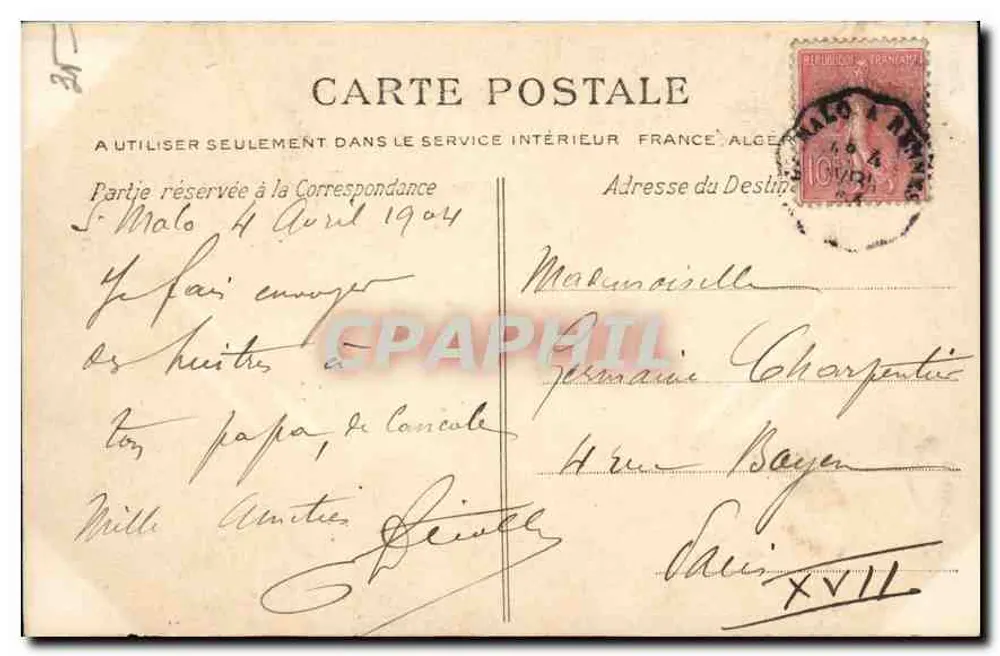Saint-Malo — La Mare aux Canetons — G.F. n°2813 - Achterkant