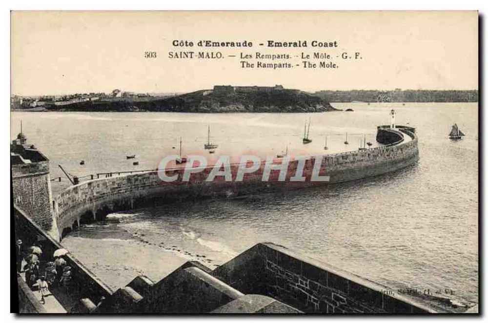 Saint-Malo — Die Mauern - Der Môle — G. F. n°503 - Vorderseite