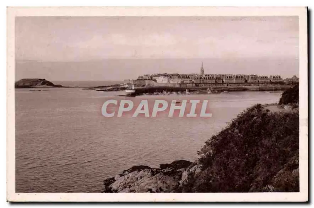 Saint-Malo — Allgemeiner Blick von der Corniche d'Aleth — 'Real-Photo' C.A. P. Strasbourg - Vorderseite