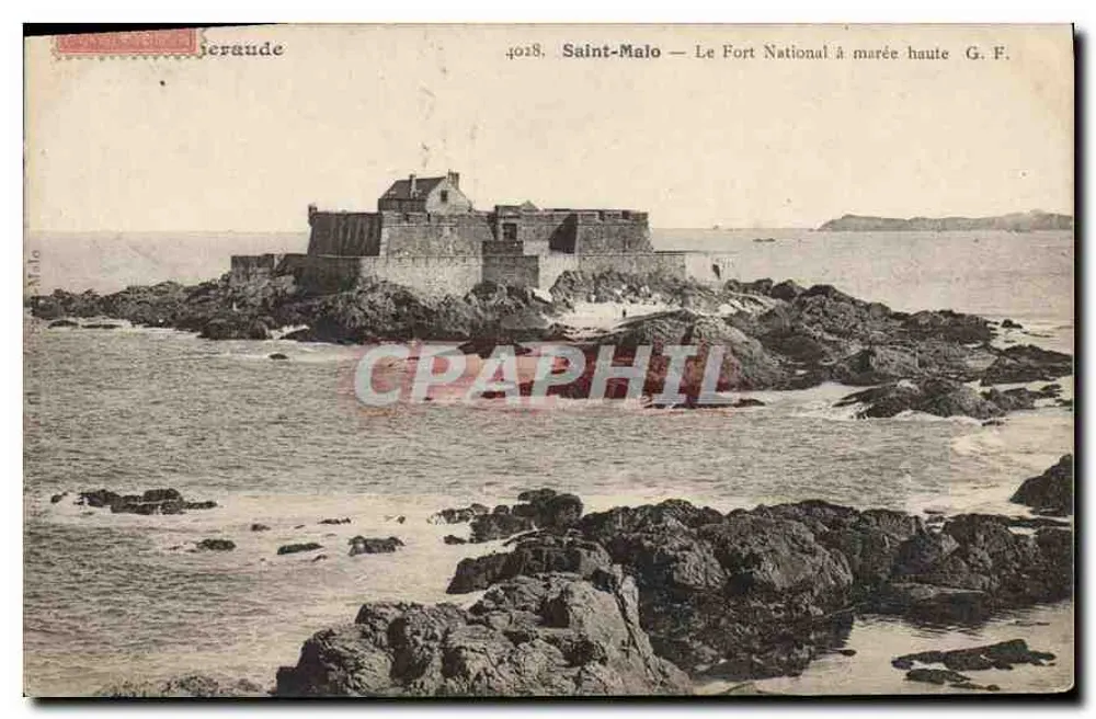 Saint-Malo — Der Nationale Fort bei Ebbe — G.F. n°4028 - Vorderseite