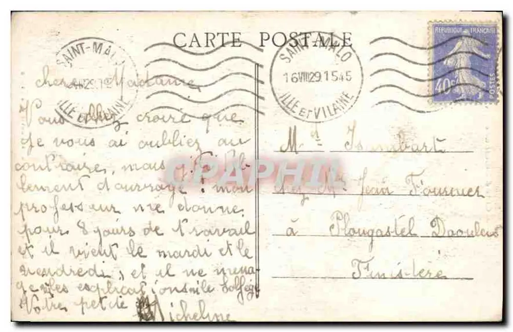 St-Malo - Der Garten der Gräben und das Casino - Küste der Saphir - Edition Guérin - Rückseite