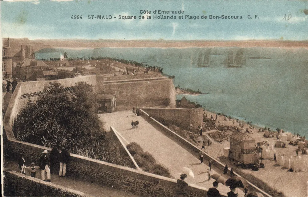 St-Malo - Square de la Hollande und Plage de Bon-Secours — Côte d'Émeraude — G.F. n°4994 - Vorderseite