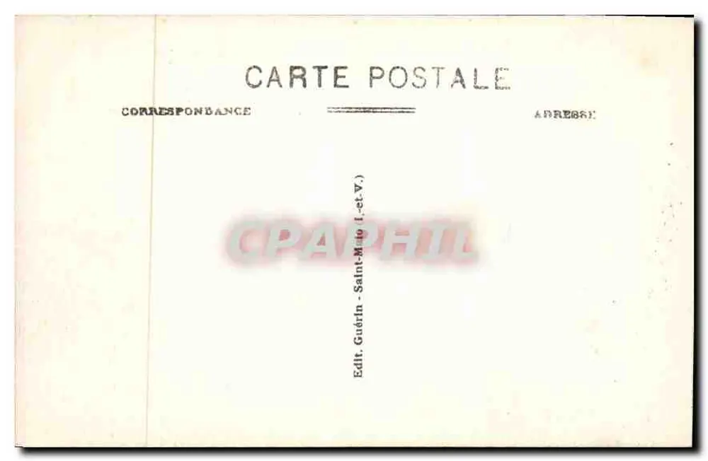 St-Malo - Square de la Hollande und Plage de Bon-Secours — Côte d'Émeraude — G.F. n°4994 - Rückseite