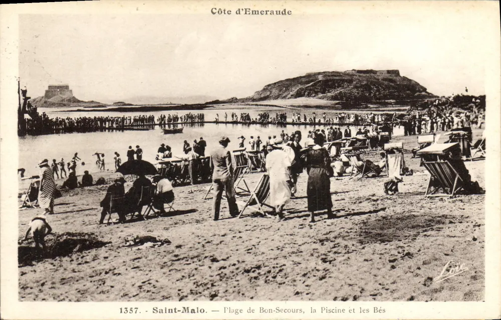 Saint-Malo — Strände von Bon-Secours, das Schwimmbad und die Bés — Küste der Smaragde — Verlag Lévy, Nr. 1357 - Vorderseite