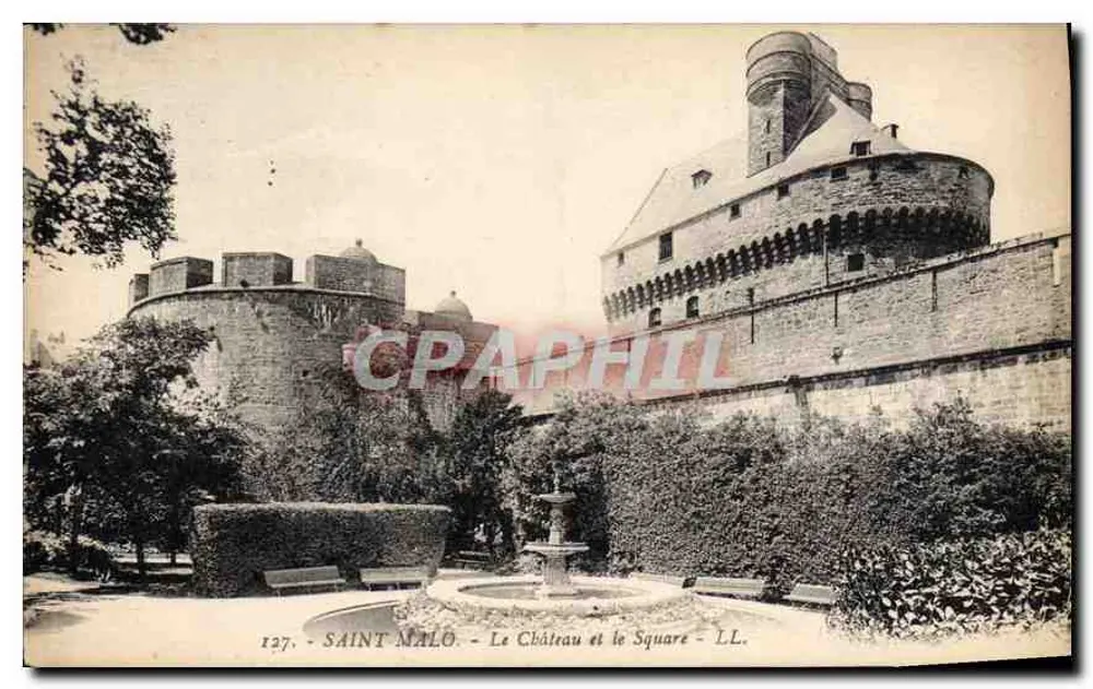 Saint-Malo - Het Kasteel en het Plein - LL. - n° 127 - Voorkant