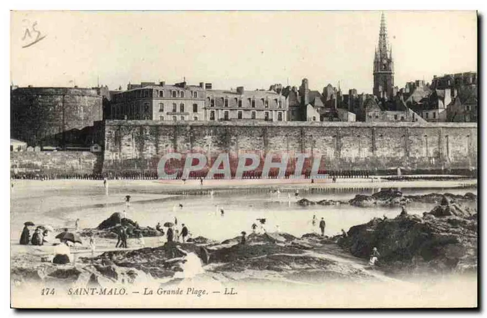 SAINT-MALO — A Grande Praia — LL. - Frente