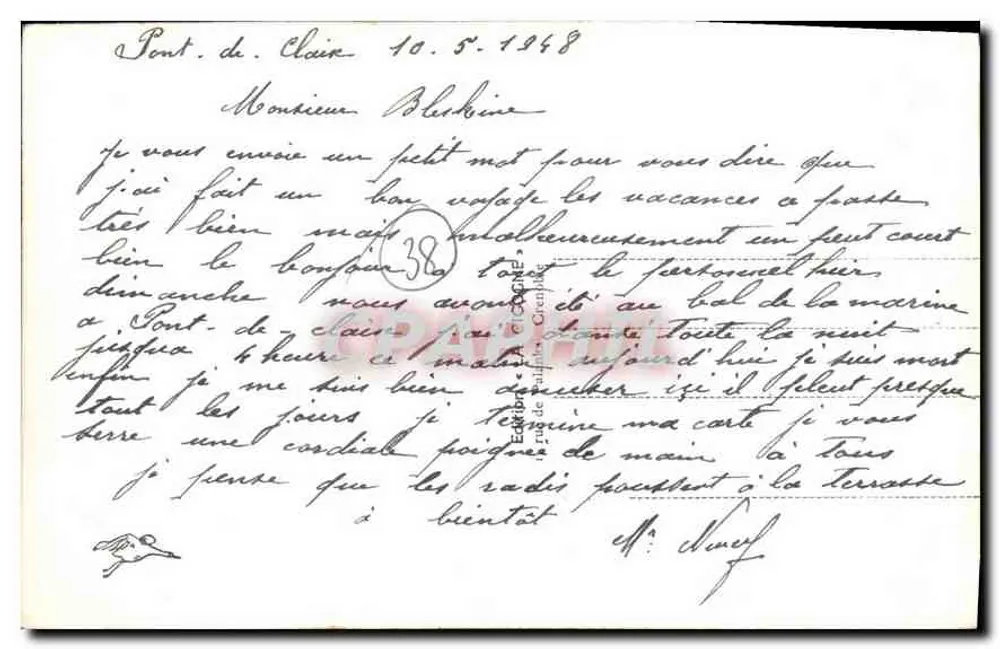 Grenoble - A Isère e os Quais — 34 — editor não identificado - Verso