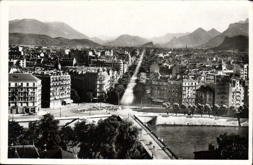 Grenoble — Allgemeiner Blick und Cours Jean Jaurès — Édition d'Art Ondris - Vorderseite