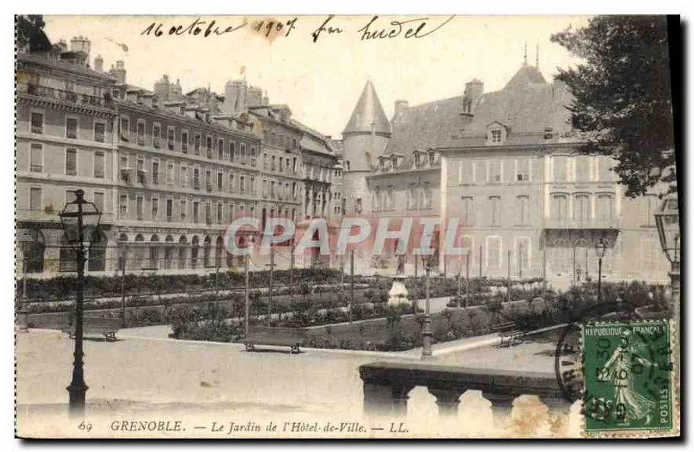 Grenoble — Der Garten des Rathauses — LL. — n°69 - Vorderseite