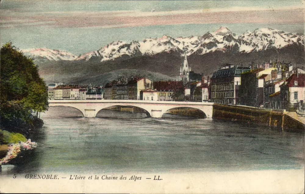 Grenoble — Die Isère und die Alpenkette — LL. - Vorderseite