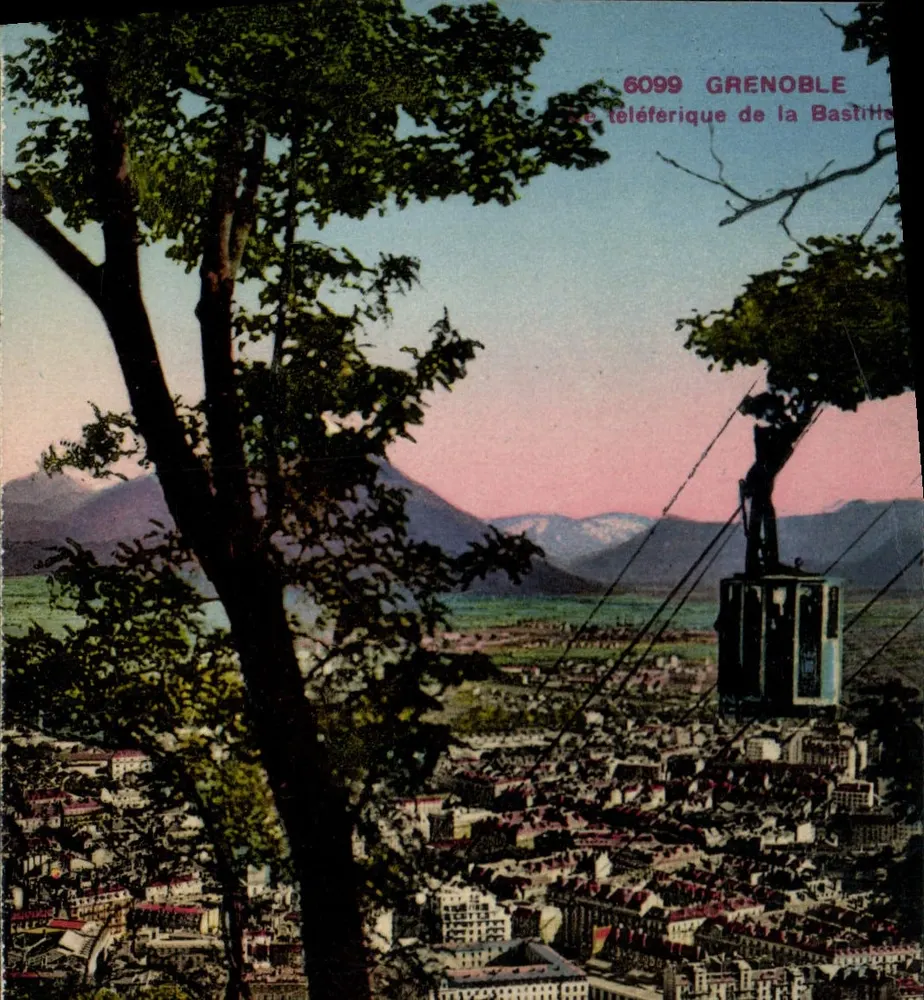 Grenoble — Teleférico da Bastilha — Editor: Les Beaux Paysages de A. Mollaret, n°6099 - Frente