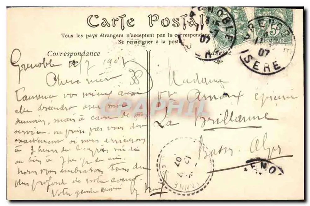 Grenoble — La Tronche e o Saint-Eynard — ND. Fot. - Verso