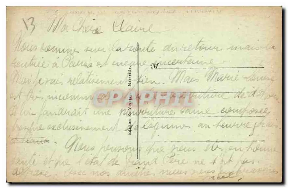 MARSEILLE - Notre-Dame-de-la-Garde - Die Aufzüge - R. V. - Rückseite