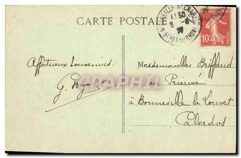 Marseille - Promenade de la Corniche - O Profeta - I.P. - Verso