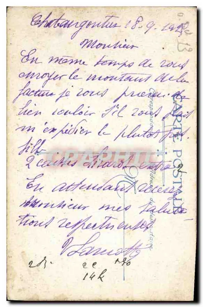 Marsiglia — La Corniche e l'Hotel Palace — editore V. B. OIE, n° 55 - Verso