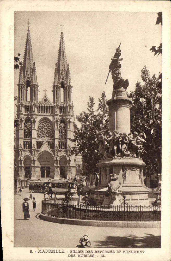 Marseille - Kirche der Reformierten und Denkmal der Mobiles - EL - Vorderseite