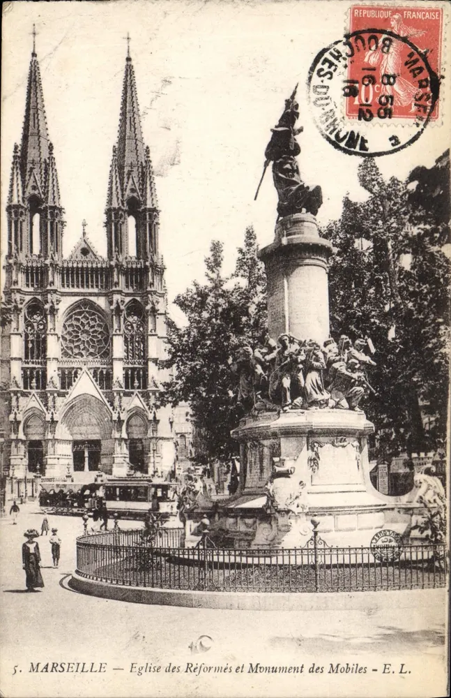 Marseille — Reformierte Kirche und Denkmal der Mobiles — E. L. - Vorderseite