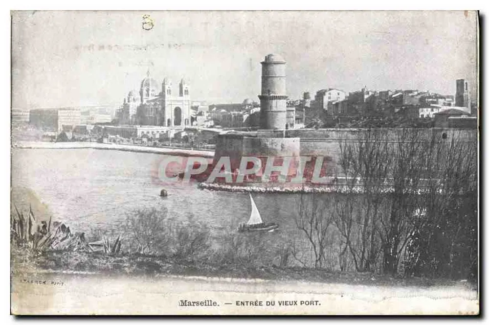 Marseille — Eingang zum Vieux Port — Maurech Print - Vorderseite