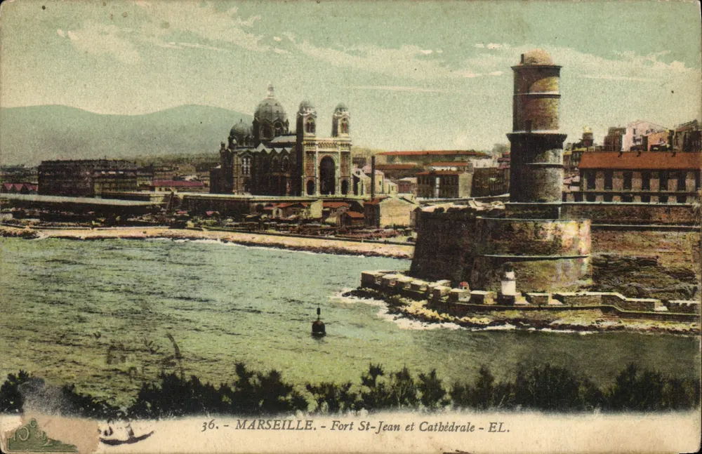 Marseille — Fort Saint-Jean und Kathedrale — EL. n°36 - Vorderseite