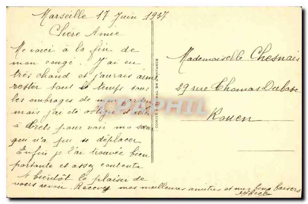 Marselha — A Corniche — LL — n°181 - Verso