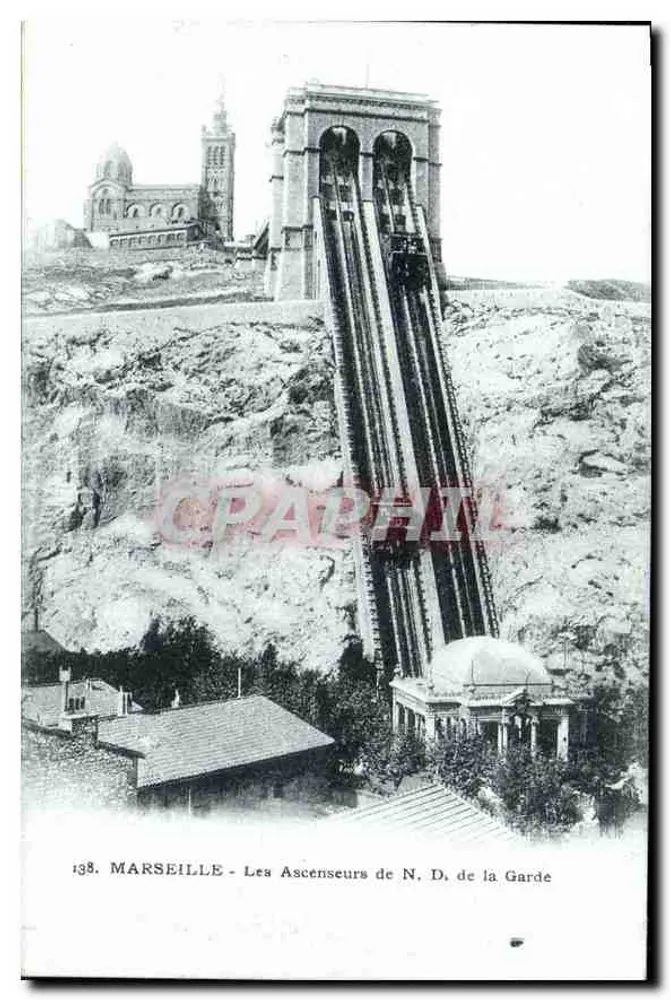Marseille - Die Aufzüge von Notre-Dame de la Garde — n° 138 - Vorderseite