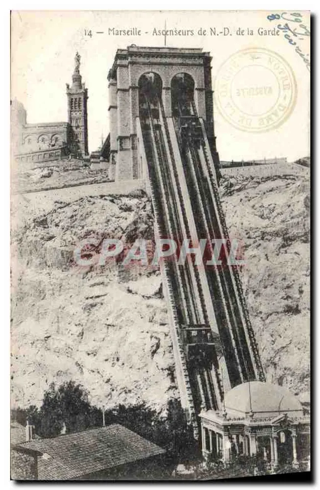 Marselha - Elevadores da Nossa Senhora da Guarda — editor anônimo, n° 14 - Frente