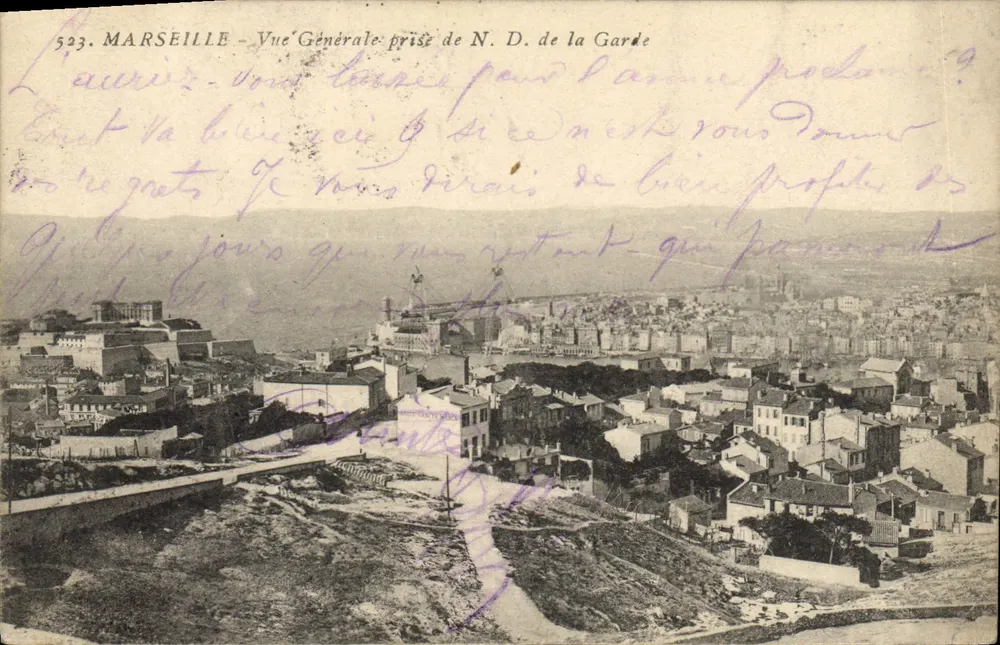 Marseille — Allgemeiner Blick von der Notre-Dame-de-la-Garde — Verlag: Sainte - Vorderseite