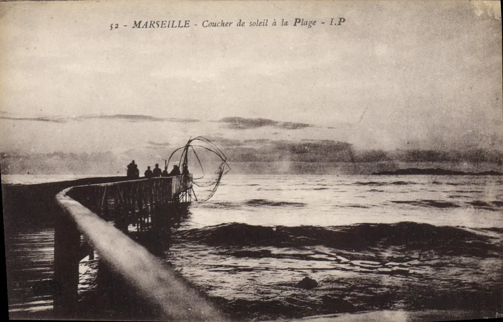 Marselha - Pôr do sol na Praia - I.P. - n°52 - Frente