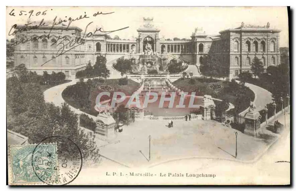 O Palácio Longchamp — Marselha — L.P.L. n°13 - Frente