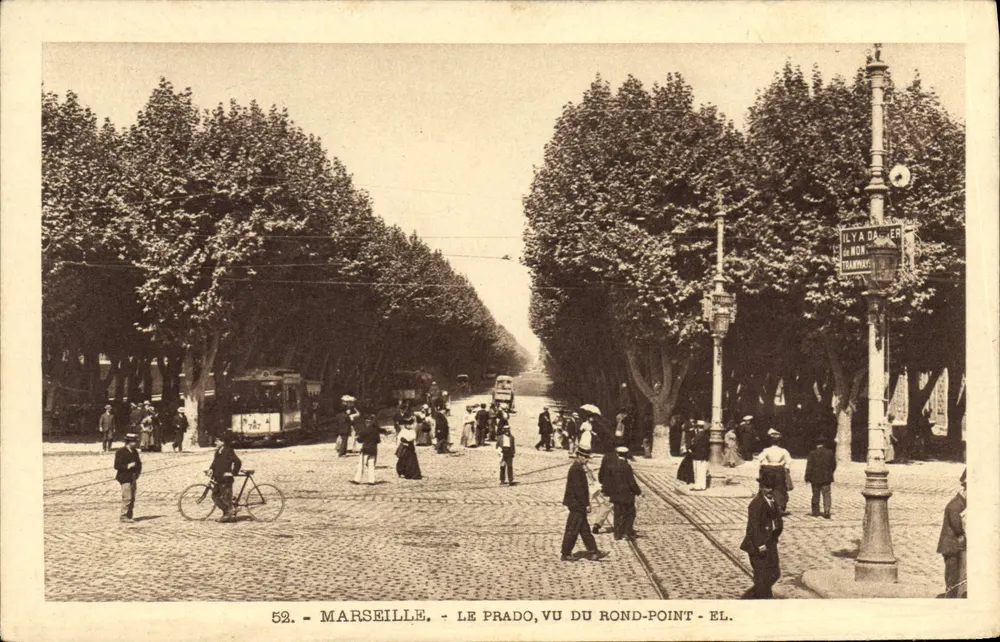 Marseille - Le Prado, visto do rotonda - Editor Ilya Daer - Frente