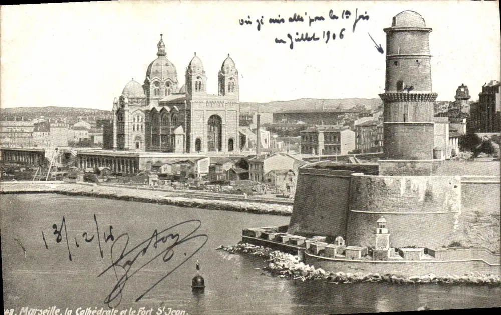 Marseille, die Kathedrale und das Fort Saint-Jean — unbekannter Verlag, n° 68 - Vorderseite