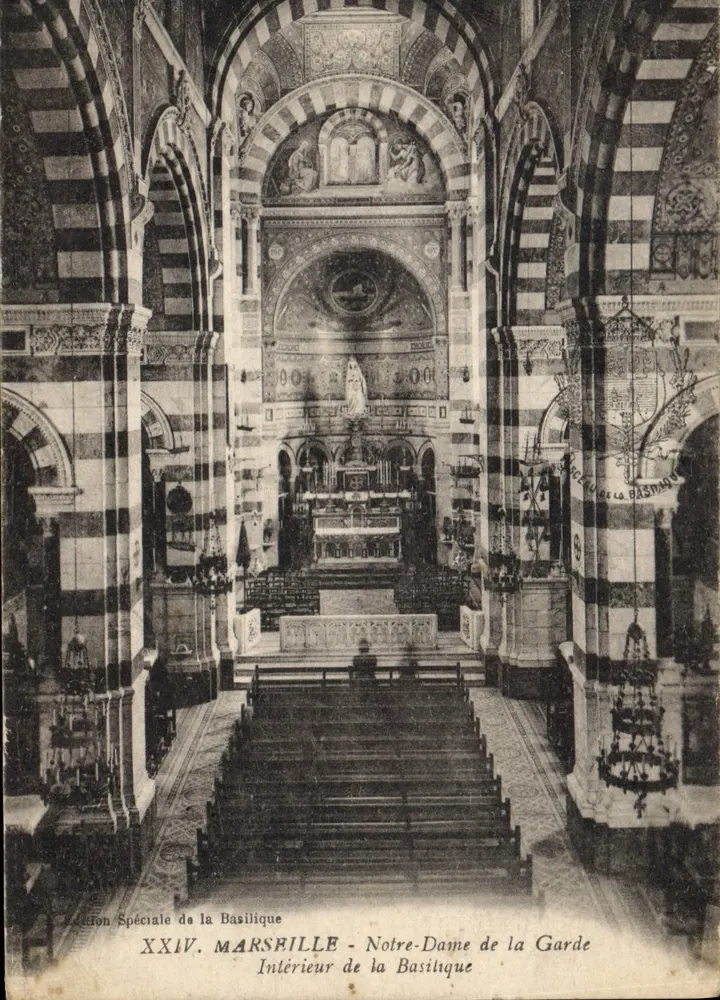 Innenansicht der Basilika Notre-Dame de la Garde — Marseille — Sonderausgabe der Basilika, Nr. XXIV - Vorderseite