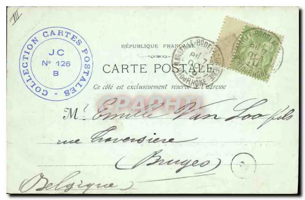 Marseille - Der Embarkationskai der M. M. — Phototypie E. Lacquer - Rückseite