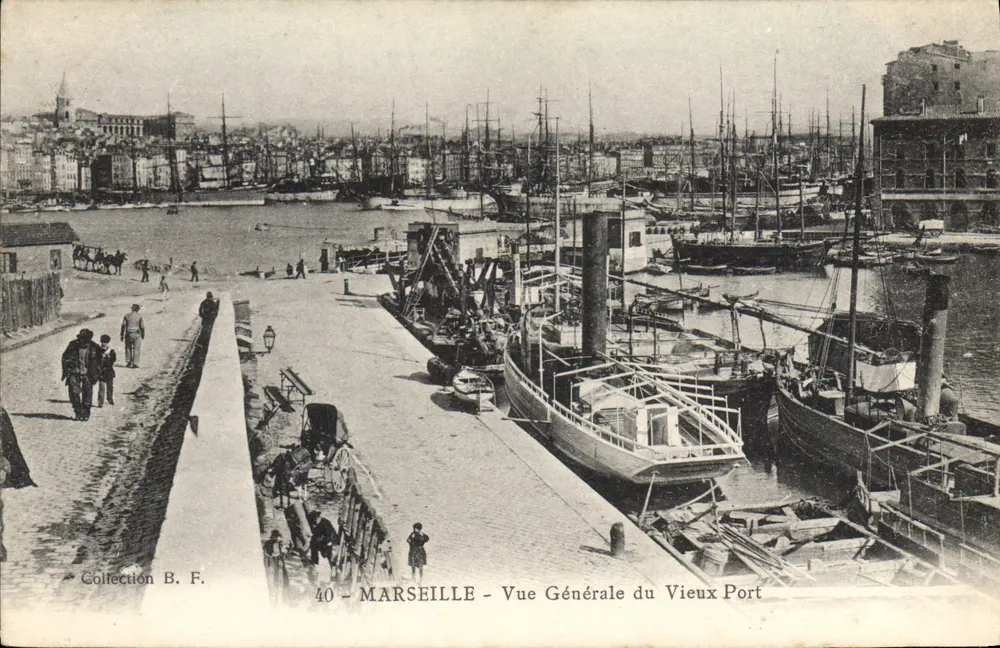 MARSEILLE - Allgemeiner Blick auf den Alten Hafen — Sammlung B. F. n° 40 - Vorderseite