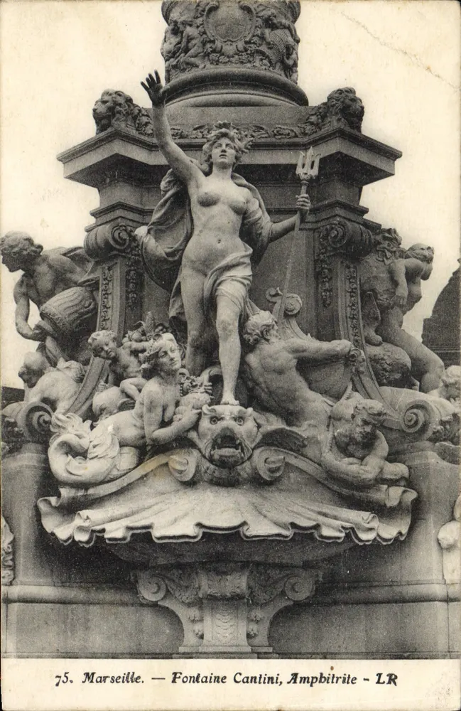 Marseille — Fontaine Cantini, Amphitrite — LR - Frente