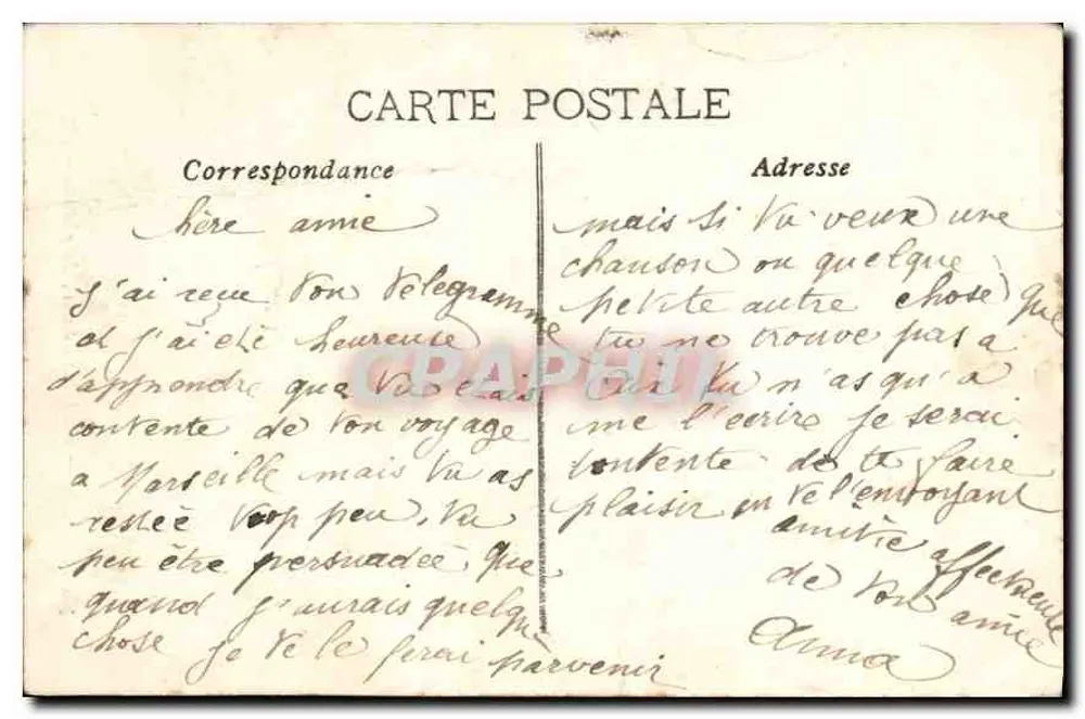 Marseille — Fontaine Cantini, Amphitrite — LR - Verso