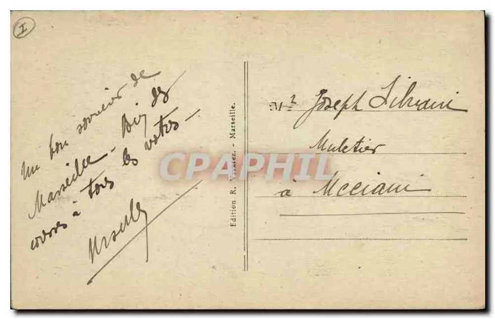 Marseille - Fontaine Cantini, Der Torrent - R.V. 62 - Rückseite