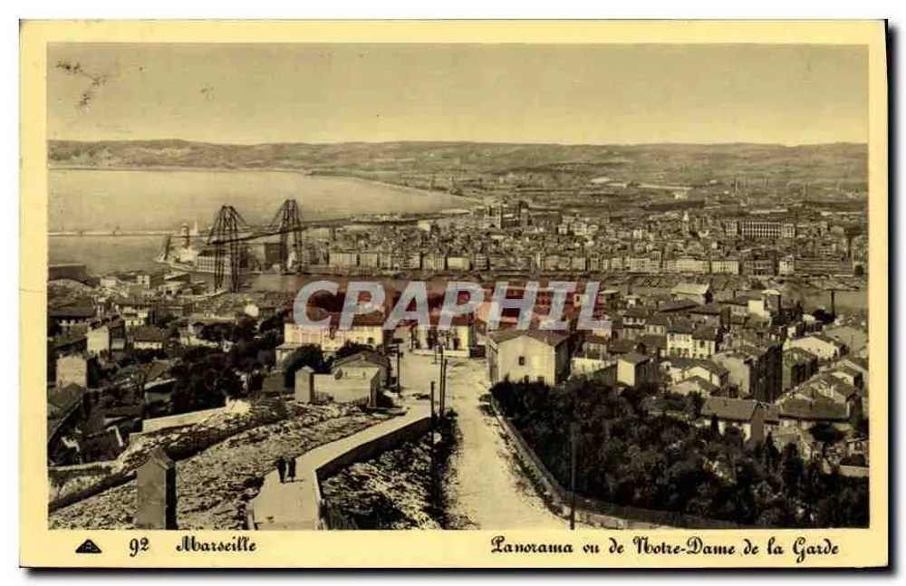 Marseille — Panorama von Notre-Dame de la Garde — CH DES ARTS PHOTOMÉCANIQUE STRASBOURG - Vorderseite