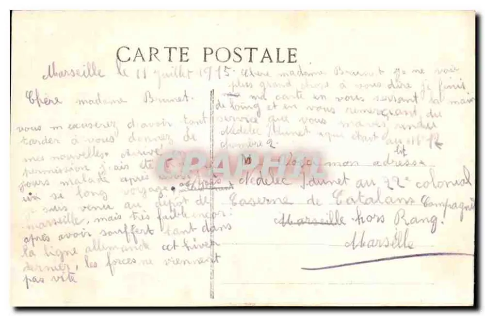 Marseille — Die Kathedrale und der Kanal der Zollstelle — LR. - Rückseite