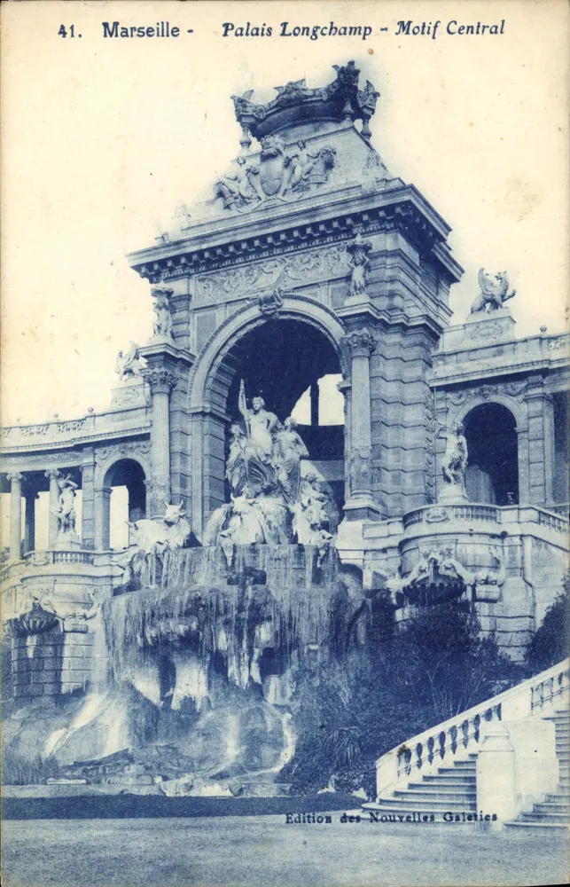 Marseille - Palácio Longchamp - Motivo Central — Edição das Novas Galerias, n°41 - Frente