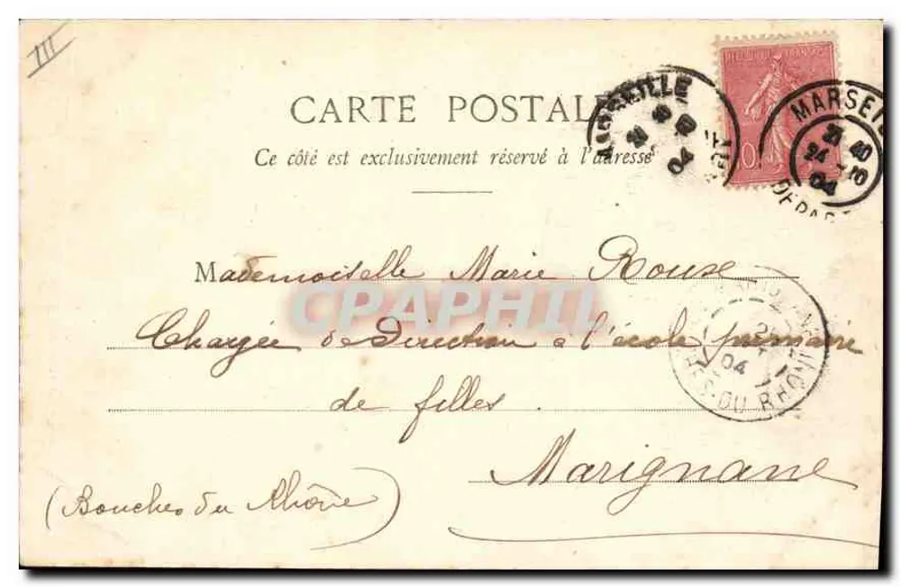 Marselha — As Messageries — Joliette - Verso