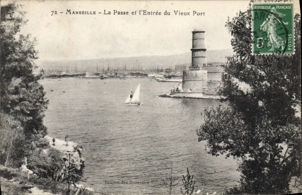 Marseille - Der Pass und der Eingang zum Alten Hafen — Edition des Nouvelles Galeries, n°72 - Vorderseite