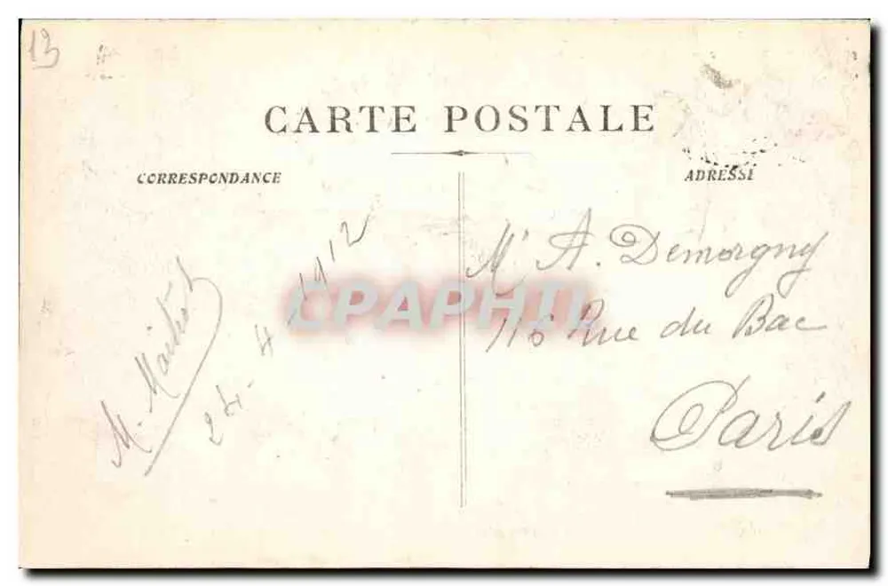 Marseille - Der Pass und der Eingang zum Alten Hafen — Edition des Nouvelles Galeries, n°72 - Rückseite