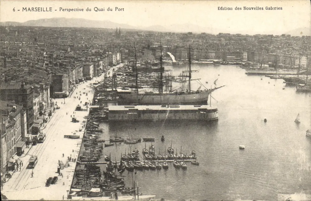 Marseille - Perspektive des Hafendamms — Edition der Nouvelles Galeries, n°6 - Vorderseite
