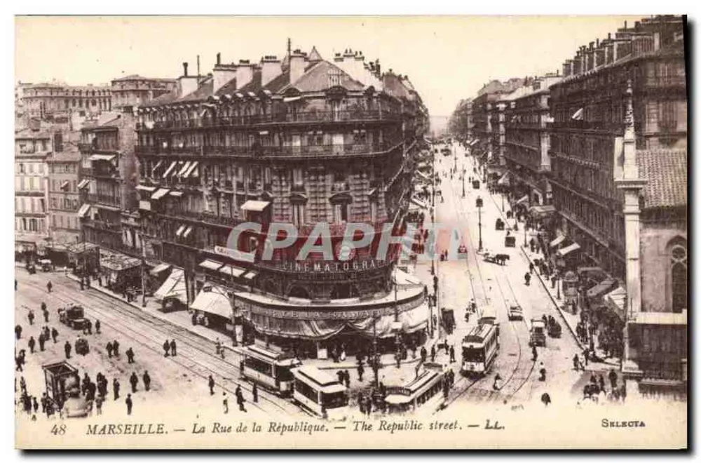Marseille — A Rue de la République — Selecta - Frente