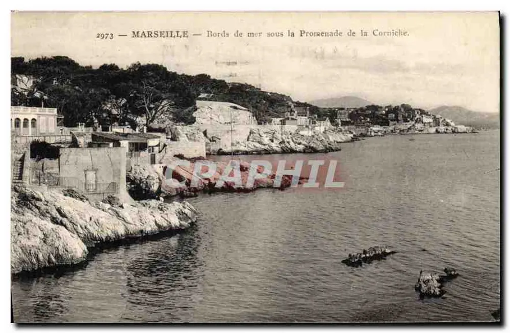 Marseille — Küste entlang der Promenade de la Corniche — n° 2973 - Vorderseite