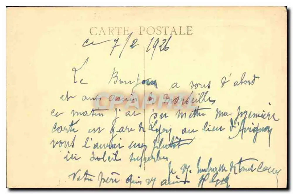 Marseille — A Corniche. O Palace Hotel. - Verso