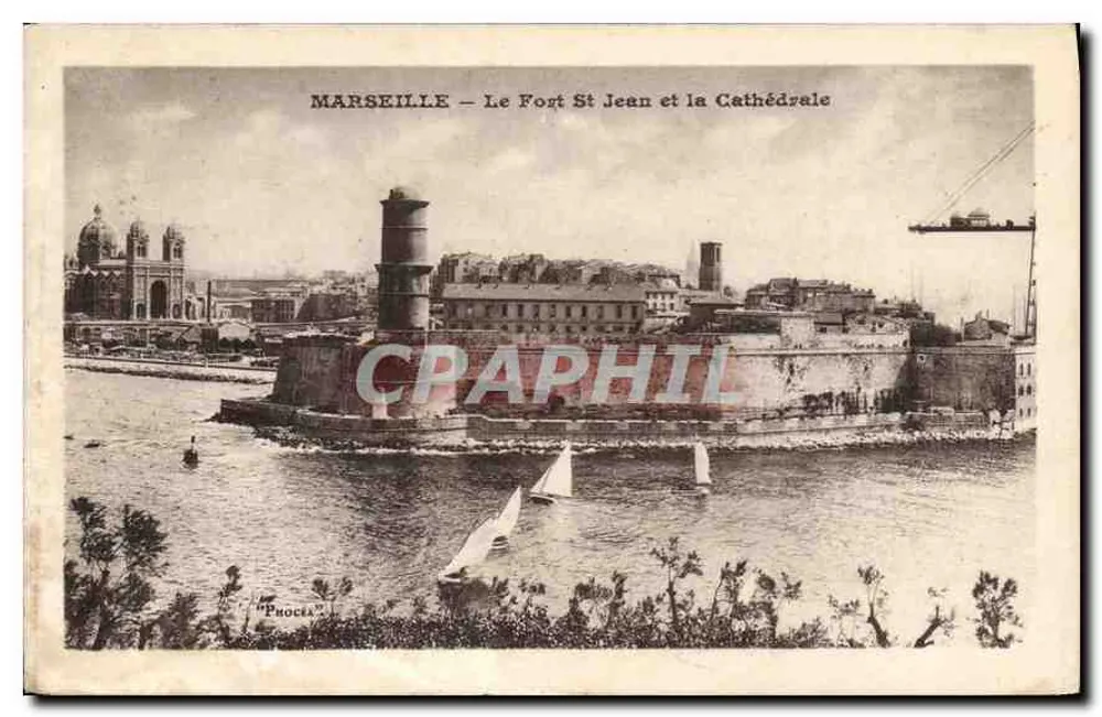 Marseille — Fort Saint Jean und die Kathedrale — Verlag Phocéen - Vorderseite