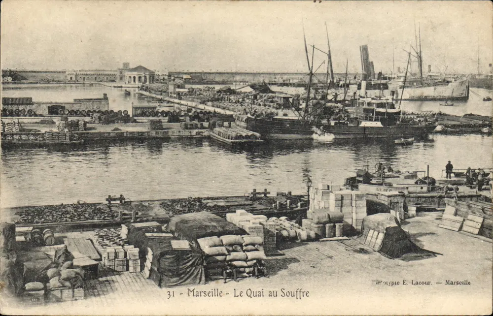 Marselha - O Cais do Sufre — editor E. Lacour, n°31 - Frente